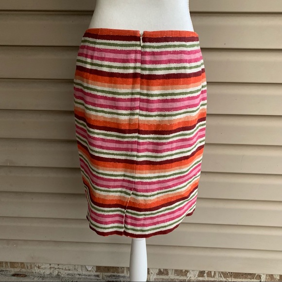 •Talbots• 100% Linen Striped Pencil Skirt - Size 6P - Picture 5 of 9